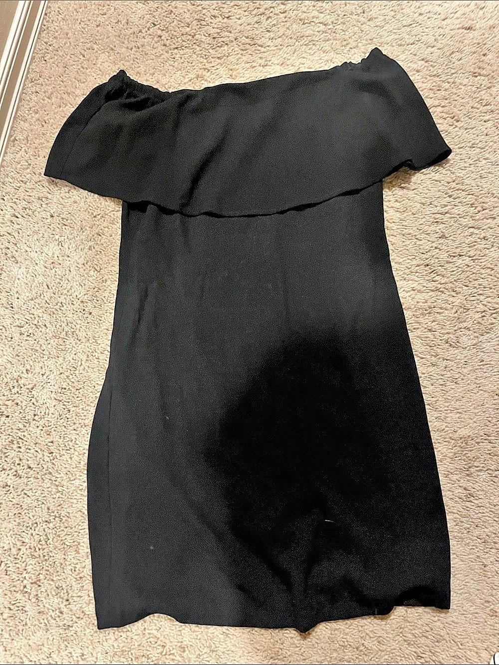 Black Off-Shoulder Mini Dress Like New
